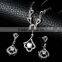 Fashion Elegant Crystal Shaped Necklace Earring Jewelry Set