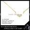 Three squares rose gold palted 925 sterling silver necklace