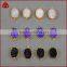 Dazzling druzy oval connector amethyst tones white black crystal druzy drusy pendant with two bails                        
                                                Quality Choice