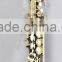 Curved bell soprano saxophone, gold lacquer with case.