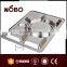 6 compartments tray stainless steel for mess
