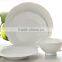 2015 hotsale new shape new design white porcelain embossed dinner set