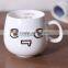 New Bone China Round Decal Coffee Mug custom cute phiz milk mug