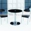 2015 black hot sell square glass dining table