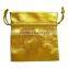 Fashion metalized pouch,metallic drawstring pouch bag