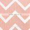 Chevron embroidered linen decorative pillow cover in orange hue