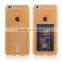 Ultra thin TPU case cover with bank card for iPhone 6 4.7