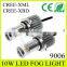 Fog light car led crees-xml/crees-xbd 9005/h8/h11/h16 foglight dual color