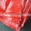 pe tarpaulin roll high density polyethylene leno woven fabric high tensible strong two side lamination striped hem pp rope china