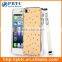 Set Screen Protector And Case For Iphone 5 , Aluminium Brown Ostrich Pattern Phone Case Cover