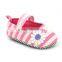 2016 Newest Style Newborn Baby Cotton Stripes Daisy Soft Sole Infant Prewalker Toddler Shoes