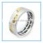 Golden Footprints In The Sand Prayer Stainless Steel Ring