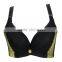 Women's Embroidered Extreme Plunge Bra Deep V Push Up Adjustable Bra