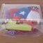Transparent plastic stand up bag with pvc sticker