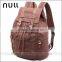 New fashion girls tops khaki color multi-pockets design functional custom umbrella holder canvas backpack