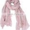 2015 good quality plain TR scarf for neutral/ 4side fringing