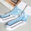 Customized Sports Combed Cotton Silly Sneaker Socks, Crew Silly Sneaker Socks, Make Your Own Socks