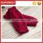 V-416 Latest fashion plain acrylic knit cable soft winter braided fingerless mitten gloves knit wrist warmer