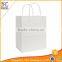Recycled craft white shopping paper bag with handle