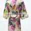 Fancy Personalized Short Wedding Party Sexy Floral Fashion Satin Robe