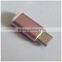 Metal polishing colorful and convenient USB 3.1 type-c male to micro female adapter