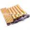 Hot sell wooden facial cleansing wooden khaki cosmetic brush set with package wholesale