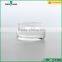 50ml transparent glass cosmetic cream jar with black plastic cap