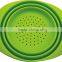M size 100% Food grade collapsible silicone strainer, silicone kitchenware, kitchen tools strainers