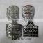 cutomized soft pewter /stannum/tin label for bottle/metal label for bottle/metal sitcker for bottle