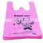 colored PE printed plastic vest bag for daily use