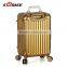 2016 Guangzhou Manufacturers Sunrise Golden Aluminum Vanity Trolley Case Multi-function luggage case
