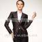 2014 Top Quality 100% wool Classic bright brown one button classic women suits