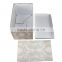 Decorative cardboard cuff link box folding packaging fabric storage boxes