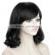 Synthetic Fashion curly lace wigs with bob bangs wigs N397