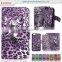 two card slot separable leopard pu leather flip cover case for lg magna g4 stylus
