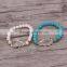 Mix Color Howlite Stone Beaded Bracelets, Gold Plated Arrow Gem stone Connector Druzy Bracelet