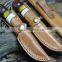 Doshower damascus hunting knife with promotional gift of eagle wood prices