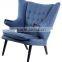 Replica Hans J. Wegner Teddy Papa Bear Chair with ottoman