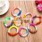 Three colours mixed transparent crystal stone elastic hair band