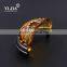 amber half round oil rubbed bronze glass knob