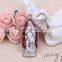 2016 new design key chain ring custom key holder Our Lady of Guadalupe metal cross key chain split key ring clip wholesale