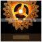 Home indoor lighting wooden shade hanging chandelier pendant light