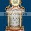 Wedding Home Decorated Table Clock, Hand Painted Ceramic Table Clock, Cast Brass Mounted Desk Clock