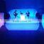 PE LED modern sofa furniture / night club plastic sofa set/ glow led sofa