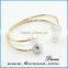 turquoise fashion white and green color alloy cuff wire bangle