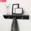 new design entryway wall shelf with 3 Metal Hooks Wide hat & coat rack key holder wall mounted hook