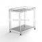 Factory wholesale acrylic lucite juice bar cart with wheels