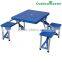 Patio Durable Portable 4Seat Aluminum Folding Picnic Table Set