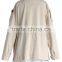 beige color Concealed zip Button closured front women short plus size coat with lace