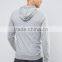 Custom With Hood Grey Men's 67% Polyester 29% Cotton 4% Elastane Lightweight Casual Slim Fit Breathable Zipper Hoodies